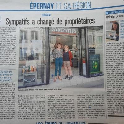 Article de l'Union lors de notre reprise 2020